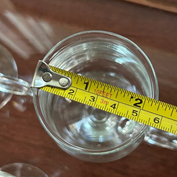 Set of 3 Toscany Footed Irish Coffee Mugs – Hot Chocolate Mugs, Clear Glass - Picture 11 of 13